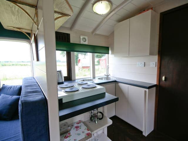 Open plan living/dining room/kitchen | Brockford Railway Sidings - Railway Carriage One, Brockford, nr. Stowmarket