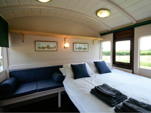 Double bedroom | Brockford Railway Sidings - Railway Carriage One, Brockford, nr. Stowmarket