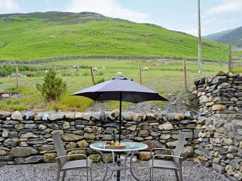 Sitting-out-area | Derwent Dale Cottage - Doddick Farm Cottages, Threlkeld, near Keswick