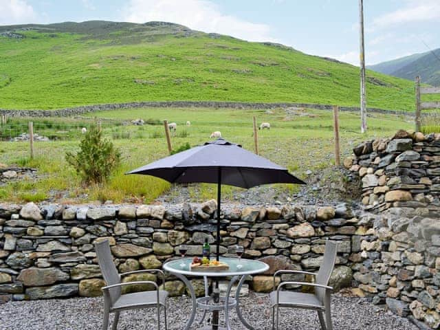 Sitting-out-area | Derwent Dale Cottage - Doddick Farm Cottages, Threlkeld, near Keswick