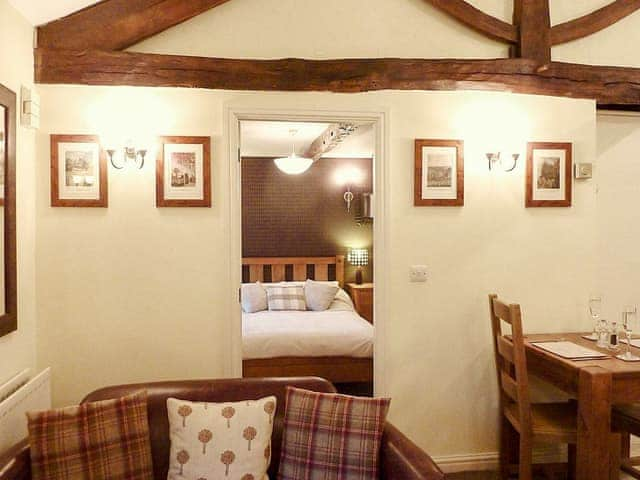 Open plan living space with beamed ceiling | High White Stones - White Stones, Ambleside