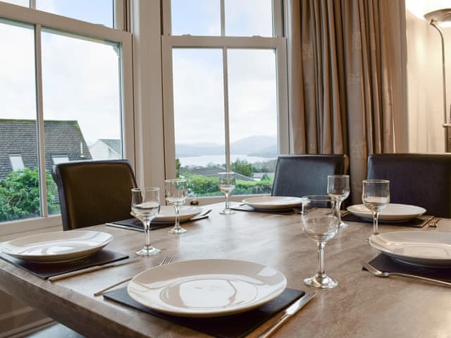 Convenient dining area with great view over the lake | 1 Brantfield House, near Bowness on Windermere