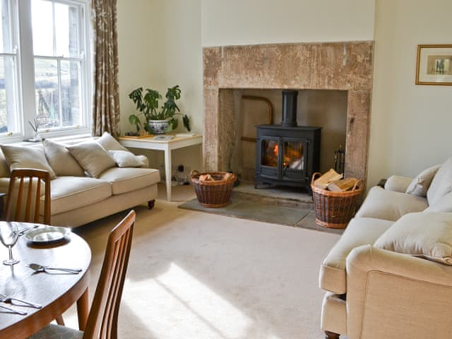 Living room with inglenook fireplace and wood burner | Cragside Cragend CottagesEast Cottage, near Cragside, Rothbury