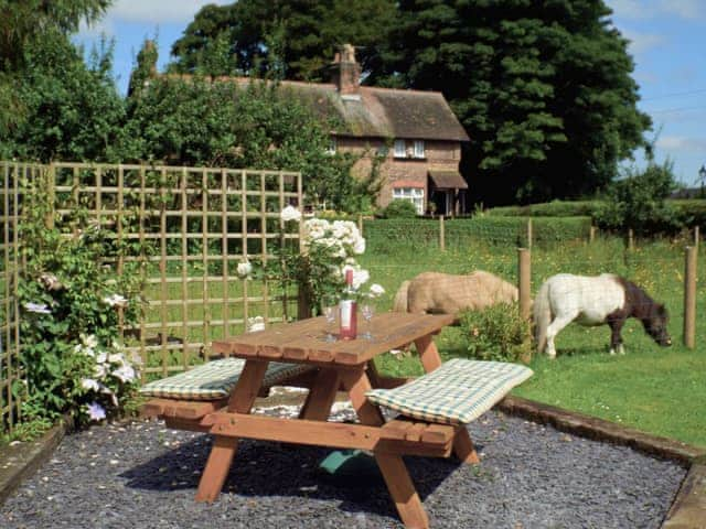 Sitting-out-area | Childe of Hale Cottage, Hale Village