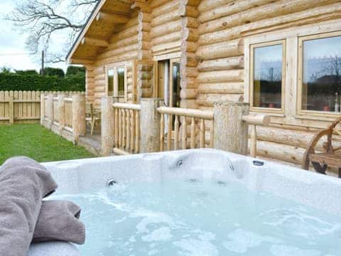 Hot tub | Fir Tree Lodge, Groesffordd Marli, nr. Abergele