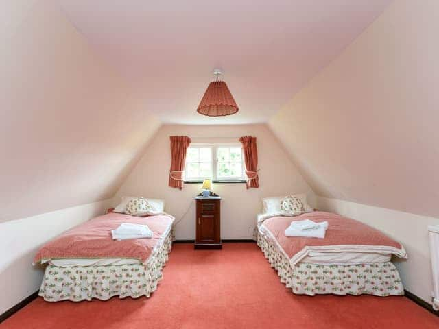 Twin bedroom | Old High Hall, Wickhambrook, nr. Newmarket