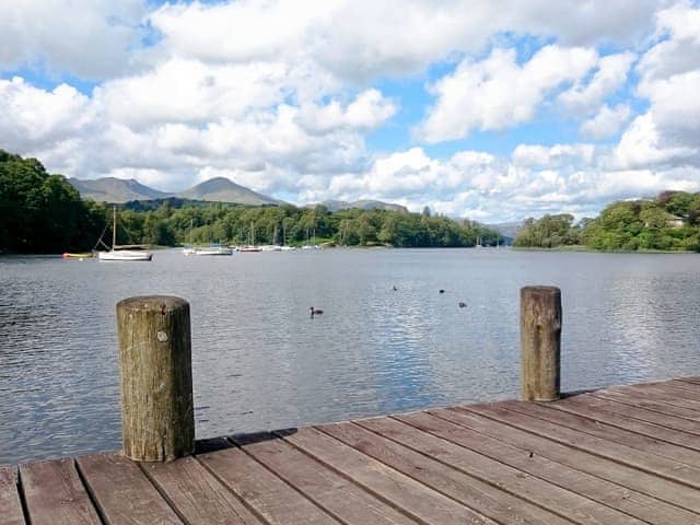 View from Lake Bank Jetty, a 10 minute walk from the lodge