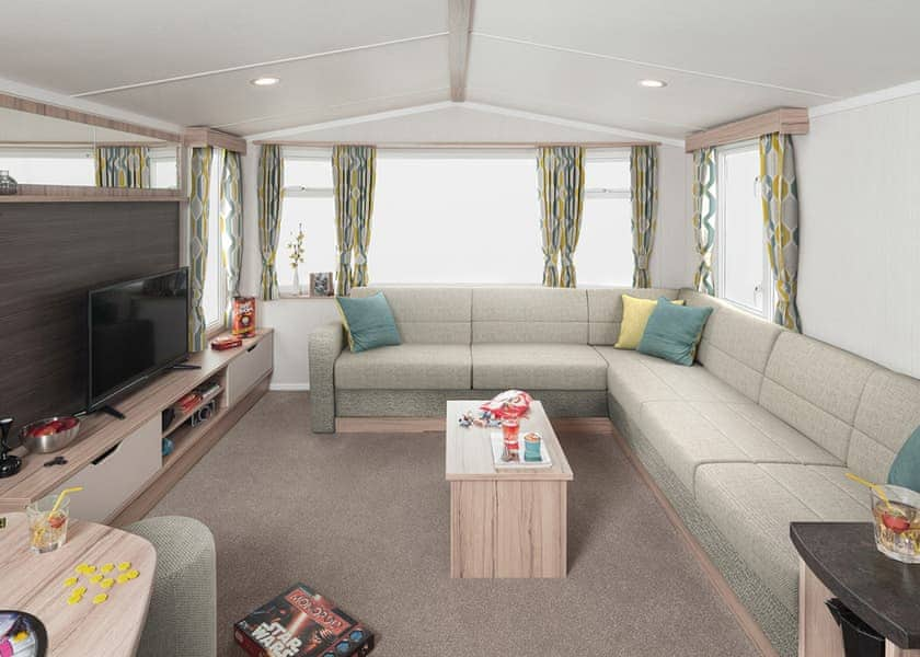 Sage Caravan 2 Decking (Pets Welcome) - Coldingham Bay Leisure Park, Coldingham, Berwickshire