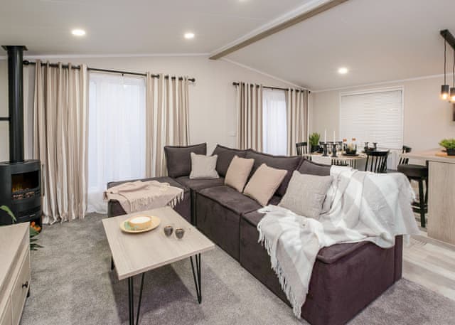 All imagery shown is a representation only. Style, decor and exact views vary by lodge | Valley Park View 2 bed Hot Tub (sleeps 4) - Lakeview Manor Lodges, Dunkeswell, Honiton