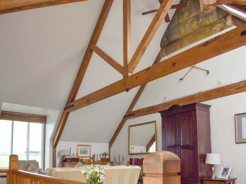 Impressive vaulted ceiling with exposed wooden beams | South House, Lathones, near St Andrews