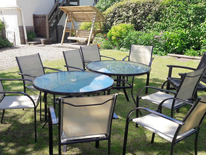 Garden area with outdoor furniture | Churchview House, Winterbourne Abbas, near Dorchester