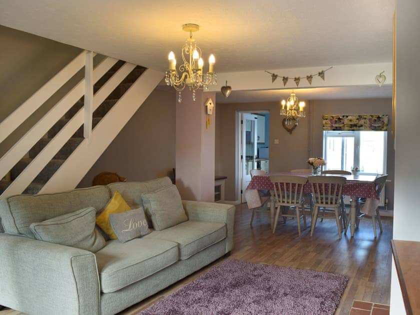 Stylishly furnished living/dining room | Florence Cottage, Pakefield, near Lowestoft