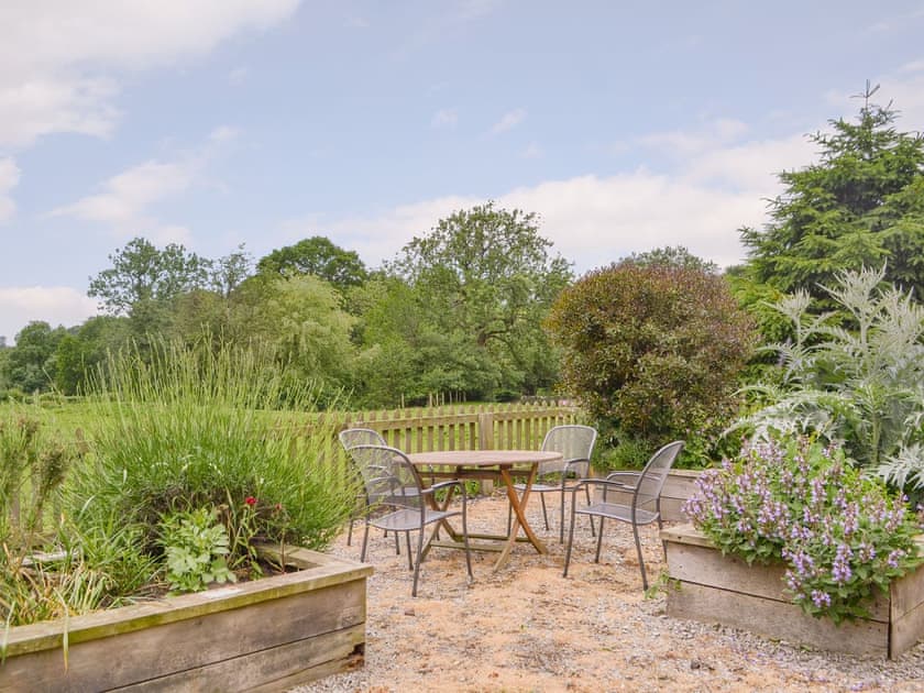 Additional area of garden with outdoor furniture | Stoke Court Farm Barn, Stoke St Milborough, near Ludlow