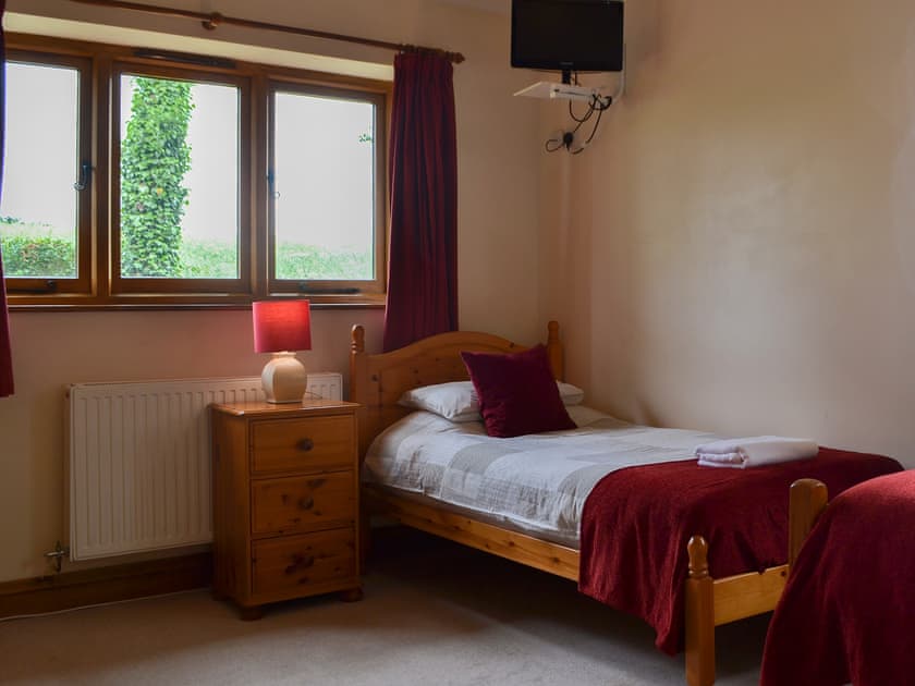 Charming twin bedded room | The Old Sawmill, Clunbury, near Ludlow