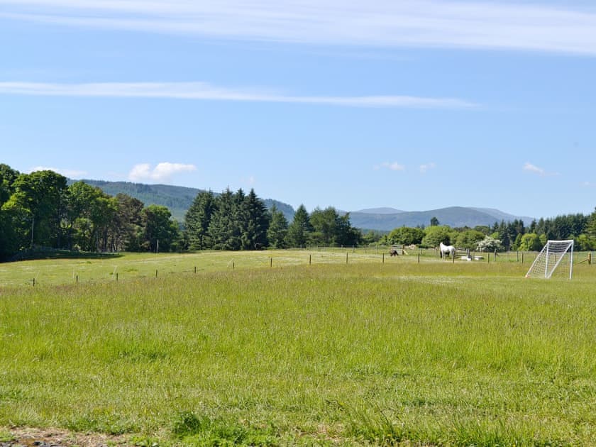 Wonderful far reaching views | The Wee Cabin - Boreland Farm Cottages, Kirkmichael, near Blairgowrie