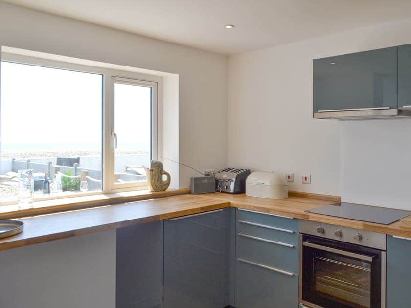 Well-equipped kitchen with sea views | Salty Lodge, Hayling Island
