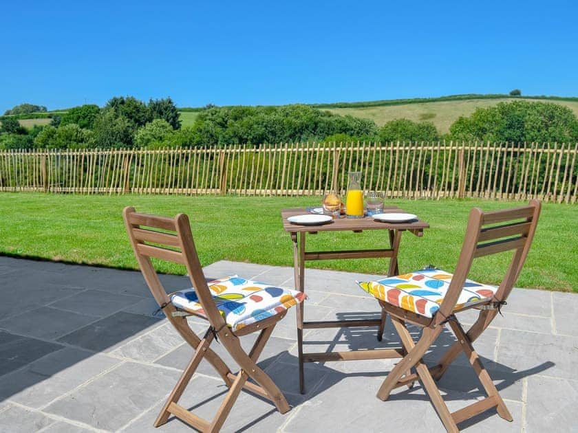 Delightful sitting out area with countryside views | The Cart Linhay, Meshaw, near South Molton