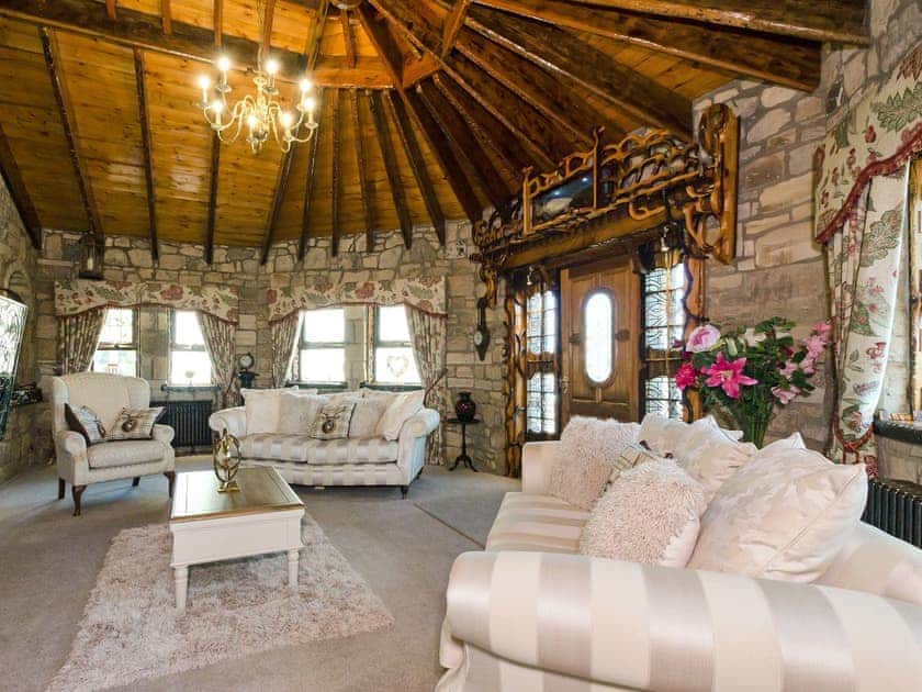 Impressive living room with 58 inch TV | Tennox Parlour - Tennox Farm, Kilbirnie