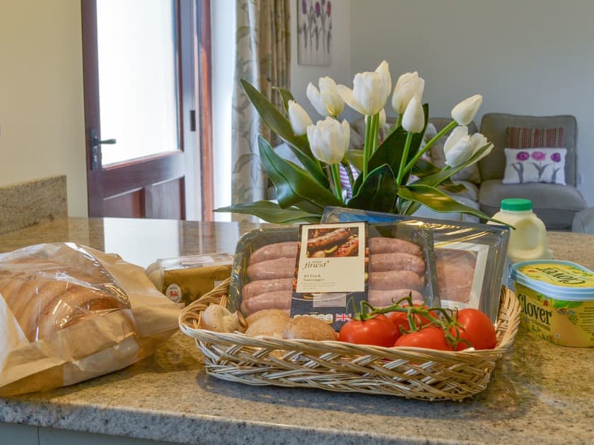 A welcome pack of provisions | Swallows Retreat, Hartland