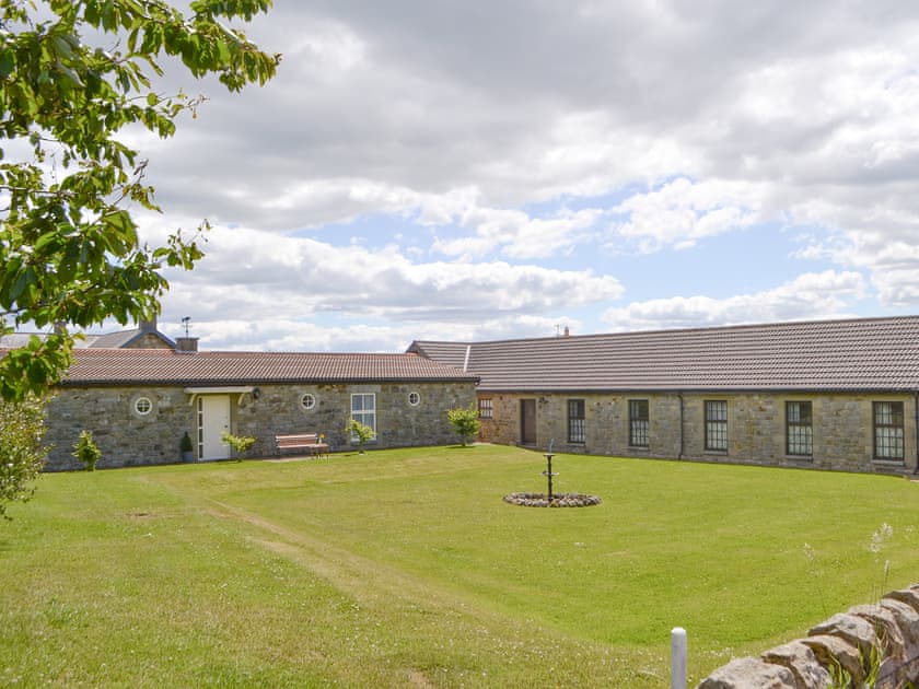 Large lawned recreation space | Lapwing Cottage - High Weldon Cottages, Weldon Bridge, near Rothbury