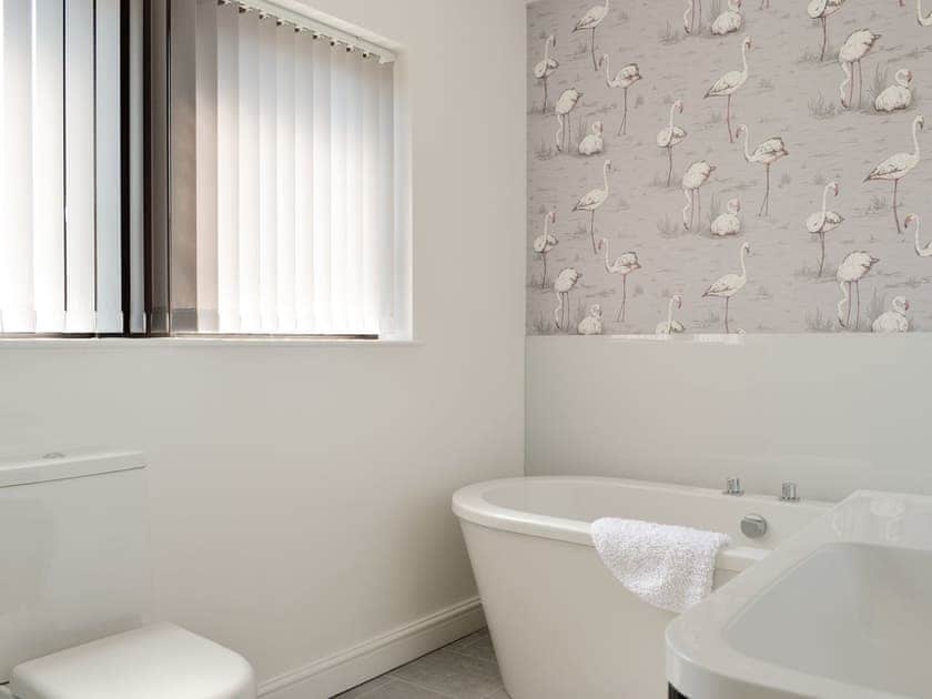 Family bathroom with bath and separate shower cubicle | Harbour Gates, Maryport