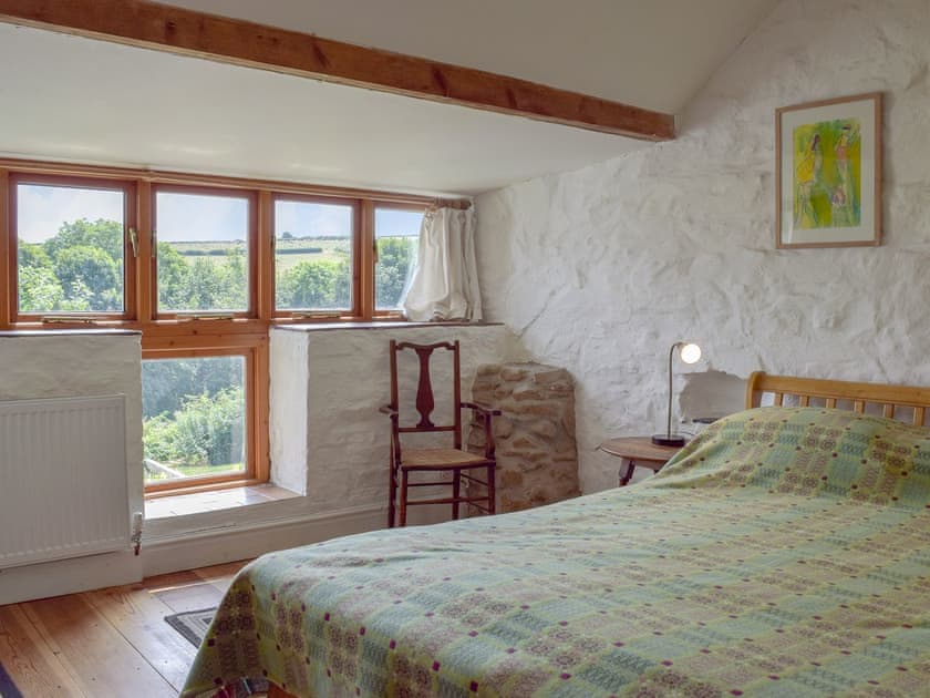 Countryside views from the bedroom | Lordship FarmhousePottery, Wolfscastle, near Haverfordwest