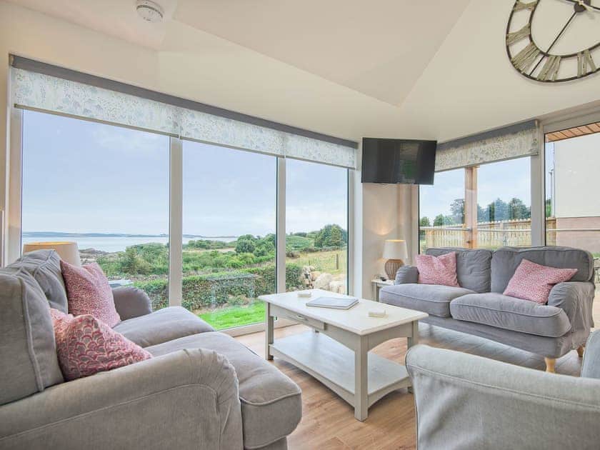 Big windows affording big views of big skies | Curlew Cottage, Mossyard, near Gatehouse of Fleet