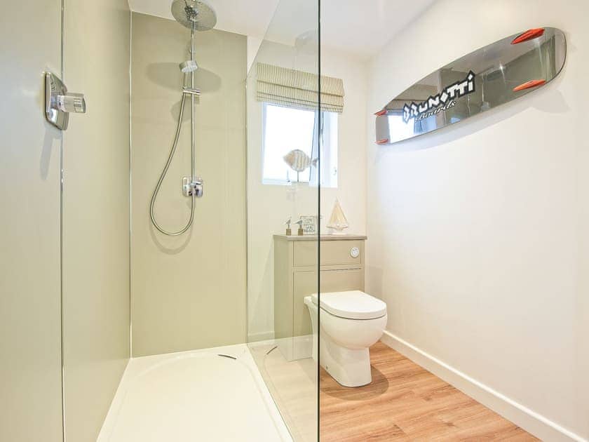 Lovely contemporary shower room | Curlew Cottage, Mossyard, near Gatehouse of Fleet
