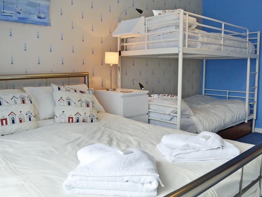 Comfortable double bedroom with  additional bunk | Tir Nani Ogg, Towyn, near Rhyl
