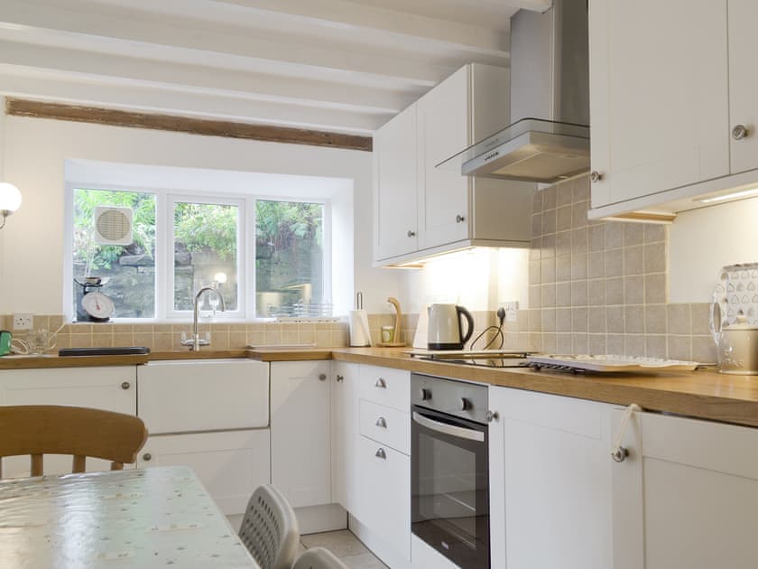 Well-equipped kitchen with dining area | Rock Cottage, Birchover, near Matlock