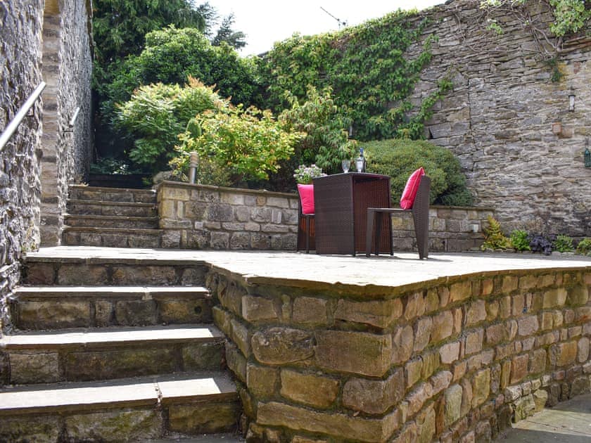Enclosed terraced patio | Poppy’s Footprint, Middleham, near Leyburn