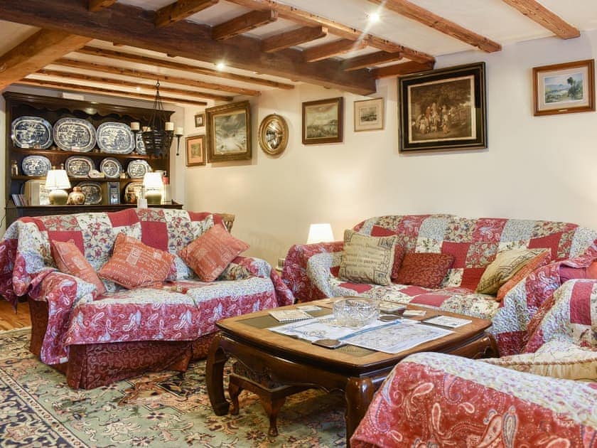 Beautiful beamed living room | Keepers Cottage, East Burton, near Wareham