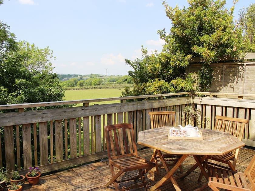Spacious balcony accessed from lounge with panoramic rural views | Southlake Barn, Dousland, near Yelverton