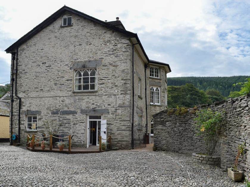Impressive stone built wing of Crogen Hall | Crogen Wing, Bala