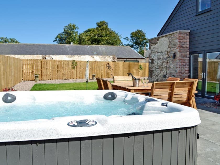 Relaxing, private hot tub | The Steading - Glenskinno, Montrose