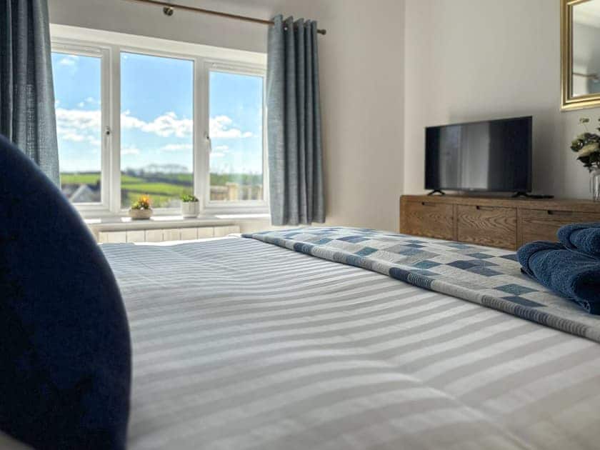 Great views from the decking area | Spring Cottage, Kentisbury, near Barnstaple