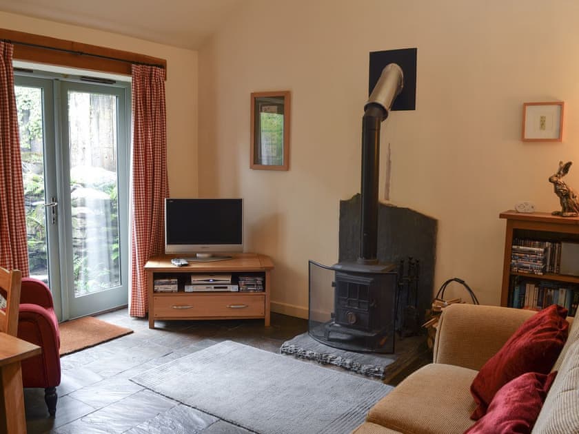 Lounge area with wood burner | Cil Y Felin, Beddgelert, near Caernarfon