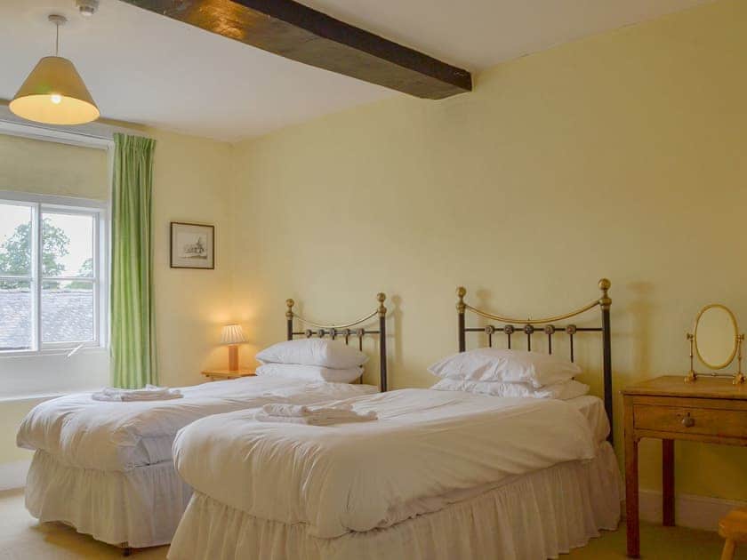 Comfy twin bedroom | Cronkhill Farmhouse, Attingham Park, near Shrewsbury