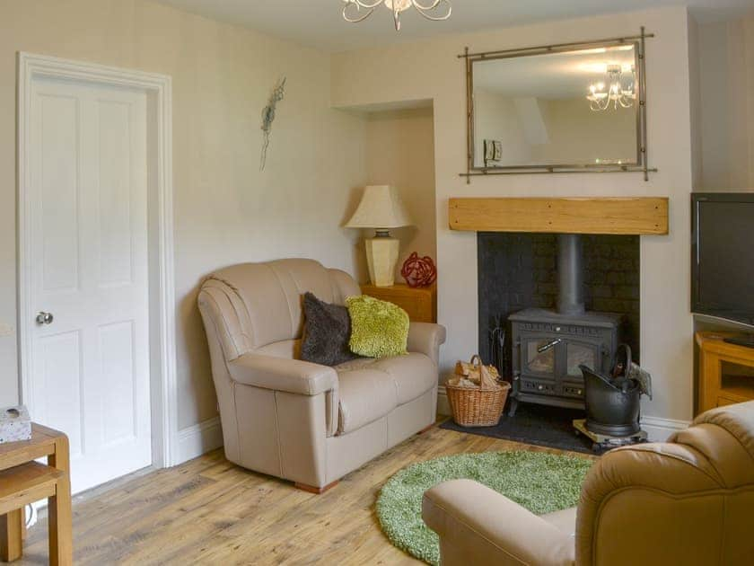 Charming living room with wood burner | Kielder Kip Cottage, Kielder, near Bellingham