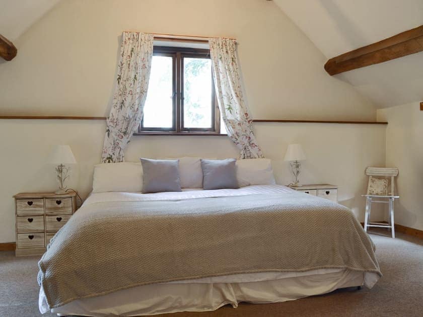 Comfortable bedroom with super king sized bed | The Cider House, Bredenbury, near Leominster