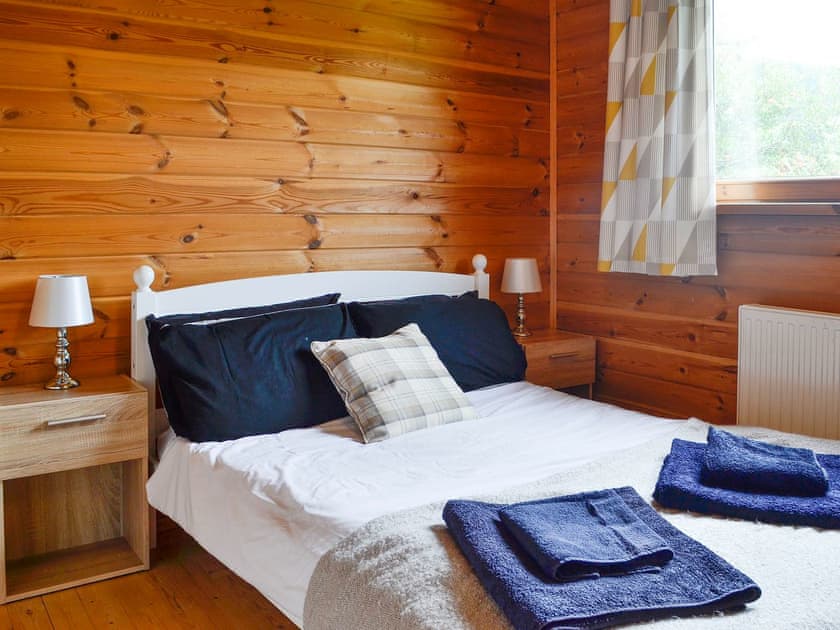 Comfortable double bedroom | Edw Lodge - Boatside, Aberedw, near Builth Wells