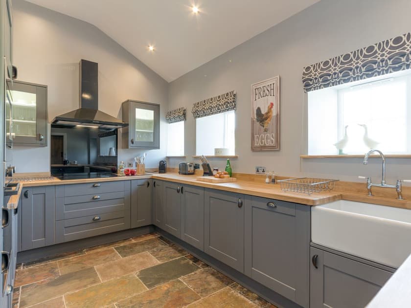 Large kitchen with slate floor | Abraham’s Cottage, Langthwaite, near Richmond