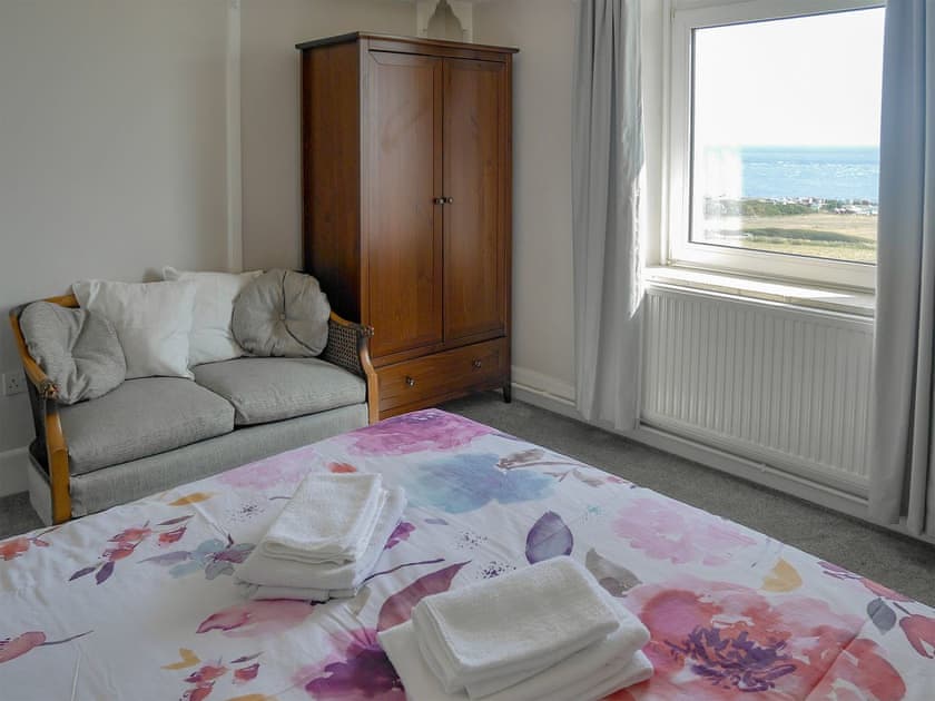 Double bedroom with sea views | Lloyds Cottage, Portland, near Weymouth