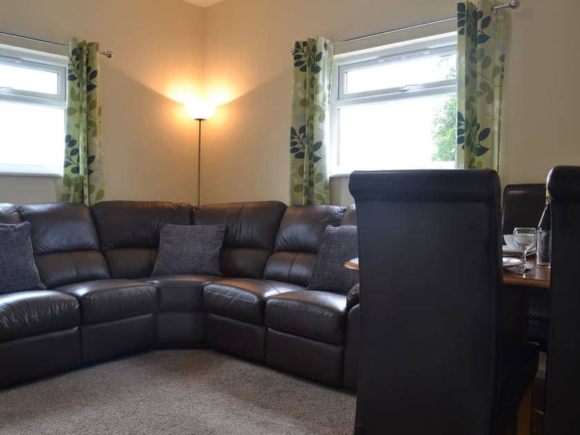 Comfortable living/dining area | The Racecourse Lodge, Hexham