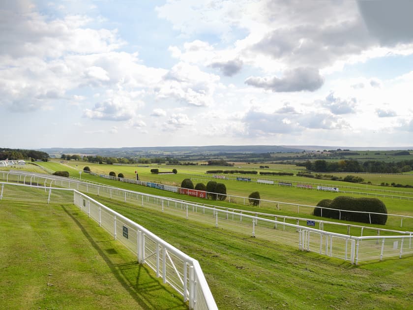 Majestic views over the track to the hills beyond | The Racecourse Lodge, Hexham