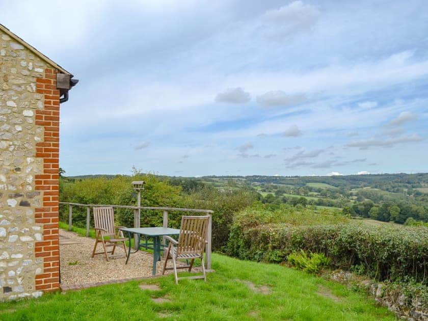 Peaceful sitting out area  | The Barn - Smiths Farm Cottages, Charmouth, near Lyme Regis