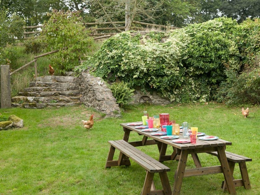 Outdoor furniture within the garden | Rhydleos Mill, Llansilin, near Oswestry