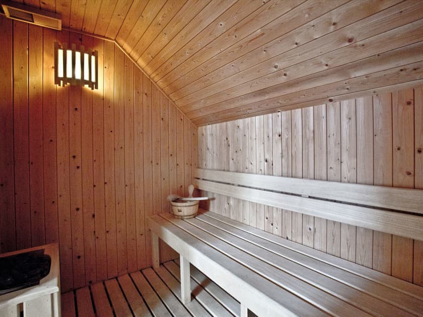 Stunning sauna in the en-suite | Orchid - Woodland Retreat, Wadebridge