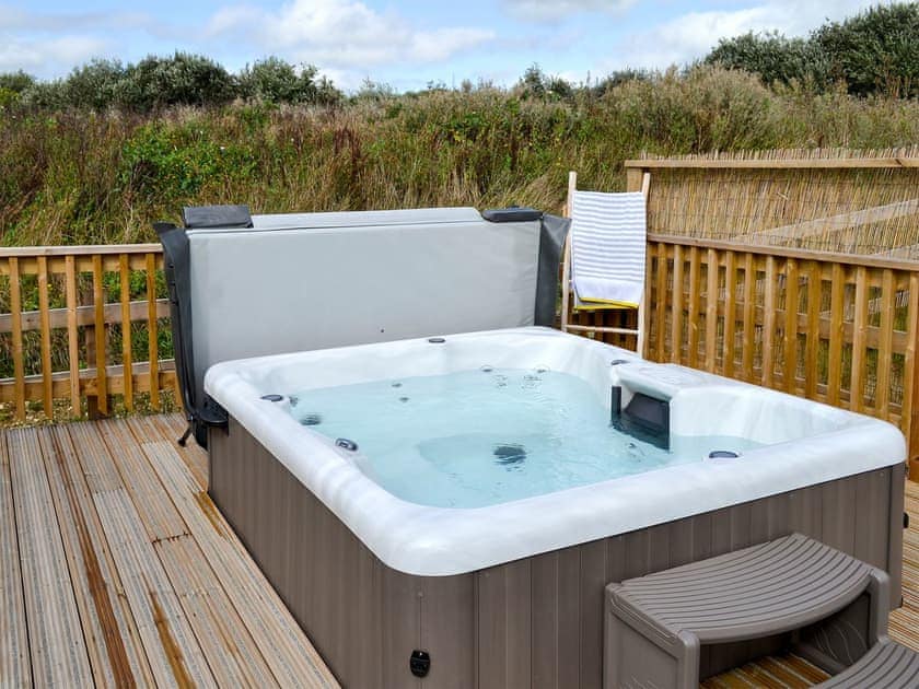 Private hot tub for 5 | Eagle Owl Lodge, St Columb Major, near Padstow