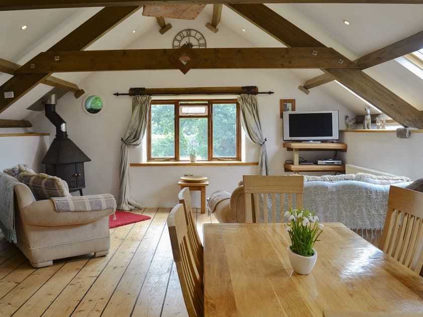 Characterful open plan living space | The Garden Barn, Ugborough, Ivybridge